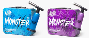 Special Blue Monster Double-Flame Torch w/ Matching Tin Carrying Case