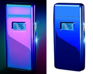 Touch Induction Dual Arc USB Lighter w/LED Battery Display